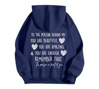 Generisch Maglione norvegese per bambini Enough" di Dear Person Behind Me Remember That Mental Health Man Pullover, Blu marino, XXL