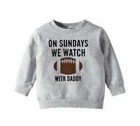 Generisch Maglione per bambini con scritta in lingua tedesca "Baby Boy Girl On Sundays Watch Football with Daddy Mommy Funny", GY2, 1-2 Anni