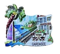 Generisch Magnete per frigorifero - Tradizionale Lago di Garda Souvenir Magnete - 1 pezzo, 7 x 5,5 cm, in poli magnete, rettangolare, decorazione magnetica