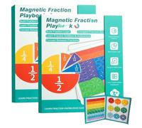 Generisch Magnetic Fraction Educational Puzzle - Libro di rottura magnetico per bambini, apprendimento di rotture con magneti, libro di gioco, matematica per casa e scuola (set da 2)