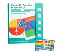 Generisch Magnetic Fraction Educational Puzzle - Libro di rottura magnetico per bambini, apprendimento di rotture con magneti, libro di gioco, matematica per la casa e la scuola (1 set)
