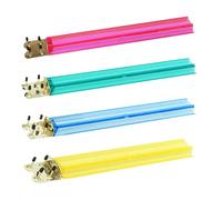 Generisch Mahjong Rack with Pushers, set di 4 supporti trasparenti per piastrelle da 18,5 pollici, design portatile, moderno organizer per la casa degli Stati Mahjong Game Beginners Table Play