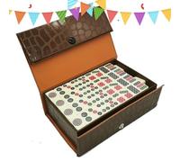 Generisch Mahjong - Set di giochi di società cinese compatto, gioco da viaggio interattivo, per adulti a casa, in viaggio, per feste, picnic, campeggio, vacanze