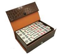 Generisch Mahjong Set di pietre cinesi, gioco di società cinese compatto | Classico set da gioco portatile - per interni ed esterni, hotel, viaggi, campeggio, picnic, feste, famiglia