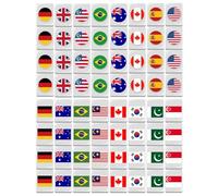 Generisch Mahjong Set di pietre da gioco | 64 bandiere Mahjong gioco portatile con pietre e carte per compleanni per bambini, serate in famiglia, libero, casa, all'aperto e