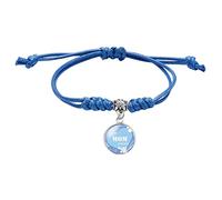 Generisch Mamie - Bracciale con anelli e percorsi regolabile, ciondolo in braccialetto per festa della mamma, regalo piccolo bracciale gioielli da uomo, Taglia unica, Metallo