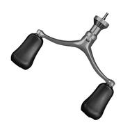 Generisch Maniglia per mulinello da pesca in acciaio inox Eva | Maniglia a doppio pulsante per avvitare la manovella | Ricambi levetta | Metal Ball Power Upgrade accessori per esche e pesca