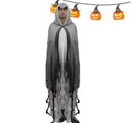 Generisch Mantello fantasma di Halloween, mantello con cappuccio, costume da per carnevale