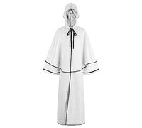 Generisch Mantello Medievale Mantello Cappotto Cappotto Rinascimentale Cappotto Cappotto Nero Mantello Con Cappuccio Mantello Medievale Carnevale Halloween Costume di Natale Adulto Halloween Costume