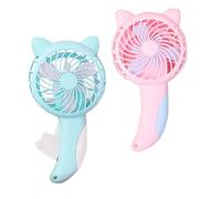 Generisch Manuale Premere Ventola | Handheld - Portatile Fan | Personal Student Hand Pressa manuale Creativa Per Bambini, Ragazze, Viaggi All'aperto, Divertimento estivo, Novità Giocattolo