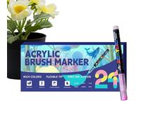 Generisch Marcatori acrilici | morbidi articoli per la scuola e l'educazione | Pennelli a punta per pennello, per scrivere, forniture per ufficio, bambini, feste, scuola, compleanno, Natale, premi