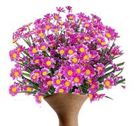Generisch Margherite artificiali per esterni | Fiori artificiali resistenti ai raggi UV, come arbusto per finestre, balconi, terrazze, giardini, interni ed esterni