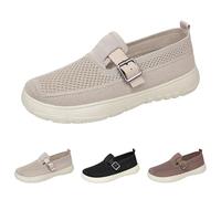 Generisch Mary Jane - Scarpe basse da donna con fibbia, morbide e comode, leggere, traspiranti, per il tempo libero, per la vita quotidiana e le passeggiate, Z2 marrone., 40 EU