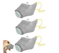 Generisch Maschera con filtro 'aria per cani, riutilizzabile, set da 3 pezzi, traspirante, flessibile, per allenamento all'aperto, campeggio, escursionismo