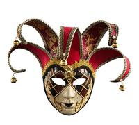 Generisch Maschera per Halloween Venezia Masquerade Maschera Horror Copricapo per Halloween Carnevale Party Puntelli