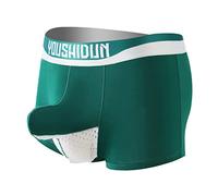 Generisch Maschio Casual Mesh Elefante proboscide Solido Traspirante Intimo Pantaloni Solidi Mutandine Comodi Slip, verde, XXL