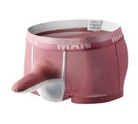 Generisch Maschio casual solido maglia elefante tronco traspirante pantaloni intimo comodi boxer di Natale uomo, Colore: rosso, L