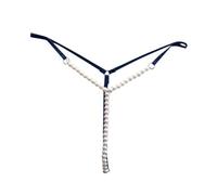 Generisch Massaggio con perle Intimo Donna Passionale T-Back Stringtanga a Vita Bassa per Relax Sensuale, Blu, Taglia unica
