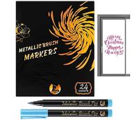 Generisch Matite colorate acriliche | 12/24 colori glitter per il fai da te, pennarelli in pizzo fine - per carta, pietra, legno, tessuto, ceramica, scrapbook, aule, compleanni, adolescenti, bambini