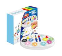 Generisch Matite da colorare con timbro, carta | attività artistica creativa, penna creativa con timbro per giochi di disegno, fustellatrice fai da te per casa, aula, scuola, bambini, 3-8 anni