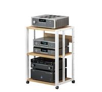 Generisch Media Record Player Console - Supporto audio video Rack con ripiani regolabili per piccoli centri di intrattenimento, rack stereo e supporto