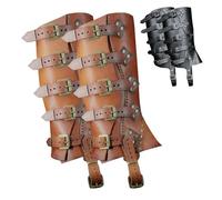 Generisch Medievale Copriscarpe Medievale Travestimento Costume Stivali Coperture 1 Coppia Medievale Steampunk, Ghette In Pelle PU Per Uomo