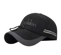 Generisch Men Dry Quick Cap Hat 360 Reflective Flashback Die für eine Running Baseball Cap Holder Wand, Nero , Taglia unica