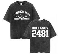 Generisch Mengmiao Heated Rivalry T-Shirt Unisex, Maglietta Merch Rozanov 81 Hollander 24, Tee Casual Sportswear Streetwear a Maniche Corte