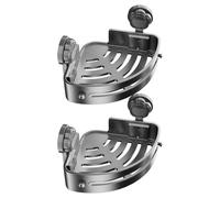 Generisch Mensole angolari per doccia - Conservazione senza forature | 2 ripiani per doccia a resistenti per shampoo, sapone, gel doccia, organizzazione del bagno, cucina, decorazione per la