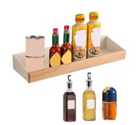 Generisch Mensole da cucina montate a parete, scaffali galleggianti in legno per parete, ampi ripiani galleggianti da parete, mensole da cucina, portabottiglie decorative per bagno camera da letto
