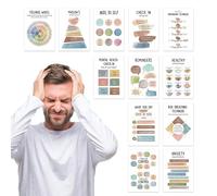 Generisch Mental Health Wall Art - 12 X Caalming Classroom Decor, Mental Health Posters, Calm Corner Items, Calming Corner Items Kids, Calm Emotion Charts For Social Worker