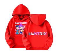 Generisch Merch Kpop Unisex Bambini Membro Felpa con cappuccio K-pop Film Demon Grafica Felpa a maniche lunghe Maglione Casual Ragazzi Ragazzi Ragazze, 04rosso, 7-8 Jahre