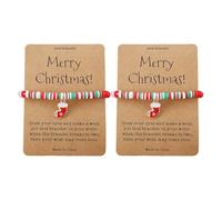 Generisch Messaggi Amanti Argento Rosa Gioielli Cute Santa Soft Ceramic Bead Bracciale Piccolo Colori Naturale Blu Uomini Anelli, Taglia unica, Plastica