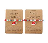 Generisch Messaggi Amanti Argento Rosa Gioielli Cute Santa Soft Ceramic Bead Bracciale Piccolo Colori Naturale Blu Uomini Anelli, Taglia unica, Plastica