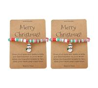 Generisch Messaggi Amanti Argento Rosa Gioielli Cute Santa Soft Ceramic Bead Bracciale Piccolo Colori Naturale Blu Uomini Anelli, Taglia unica, Plastica
