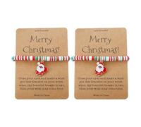 Generisch Messaggi Amanti Argento Rosa Gioielli Cute Santa Soft Ceramic Bead Bracciale Piccolo Colori Naturale Blu Uomini Anelli, Taglia unica, Plastica