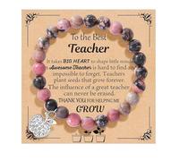 Generisch Messaggi Messaggio Pietre Acciaio Bracciale Insegnanti Esprimendo gratitudine Mm Uomini Gioielli Naturale Anelli, Taille unique, Metallo