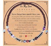 Generisch Messaggi Mm Bracciale con uomini Bracciale regalo di compleanno 5 mm di papà mamma -padre -madre figlio figlia braccialetto regalo argento bracciale acciaio bracciale bracciale bracciale