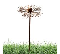 Generisch Metal Yard Art, Rustic Garden Stake, Cornflower with Vintage Rust Finish, Pathway Decor for Outdoor Spaces, Decorative Garden Stake Rustic Flower Stake for Backyard Display