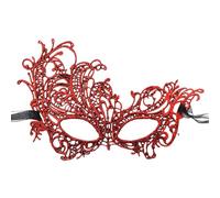 Generisch Mezza protezione per il viso dipinta con polvere d'oro, da donna, per feste, carnevale, accessorio per danza, design elegante per il trucco (taglia unica)