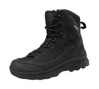 Generisch Mid Top - Stivaletti resistenti da uomo, per alpinismo, campeggio, equitazione, escursionismo, versatile, Nero , 44 EU