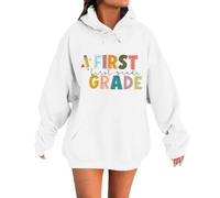 Generisch Mini abito Felpe per l'ora della scuola. Design casual girocollo con motivo. Perfetto da abbinare ai jeans. Versatile per la primavera invernale Anime, bianco, M