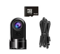 Generisch Mini ADAS Dash Cam 1080P HD girevole a 360°, telecamera anteriore per auto con assistente alla guida, modalità parcheggio 24h, monitoraggio del movimento, visione notturna, registrazione in