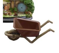 Generisch Mini carriola | attrezzi in miniatura per casa delle bambole - casa delle bambole in miniatura giardino fatato simulazione fattoria carriola per ponte da giardino
