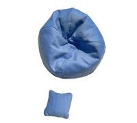 Generisch Mini divano per bambole da 17 cm con morbido cuscino come mobile decorativo nella casa delle bambole per esposizione o decorazione della stanza (blu, 10 cm)