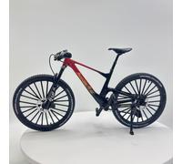 Generisch Mini mountain bike in scala 1:8 DS pressofuso modello di bicicletta da scrivania in scala da uomo in lega DH in lega per decorazione di torte fai da te (sfumatura rosso-nero)