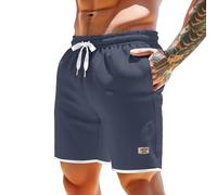 Generisch Mini pantaloncini alla moda da uomo per il tempo libero con design a due strati, per una leggerezza estiva, traspiranti, comfort quotidiano, retrò, da uomo e da uomo, Gy1, M