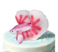 Generisch Mini statuetta a forma di pesce Betta, colorata scultura | Decorazione artificiale per pesci da combattimento per gli amanti degli animali domestici, proprietari di casa, collezionisti