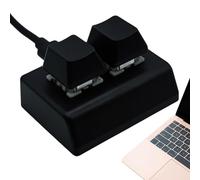 Generisch Mini tastiera per copia: 2 tasti portatili, hotswap meccanico, controller USB programmabile, dispositivo di collegamento compatto | Strumento di modifica con una sola mano per la