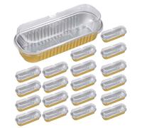 Generisch Mini teglie per torte, 20 pirottini rettangolari in alluminio